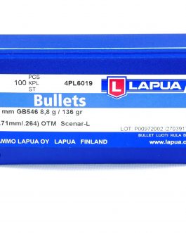 Lapua .264 136 gr Scenar-L      50 pack sample pack