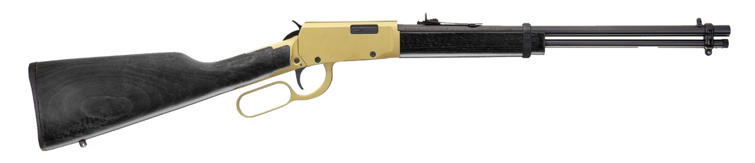 Rossi Rio Bravo Lever 22lr 18" Gold Matt - Black Wood Stock