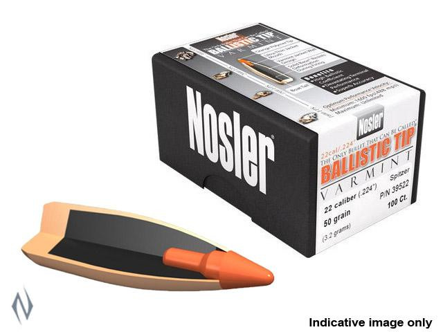 NOSLER VARMINT 20CAL 32GRAIN PROJECTILES 100PK