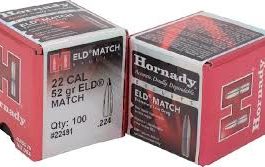 HORNADY ELD-M 22 CAL 52G