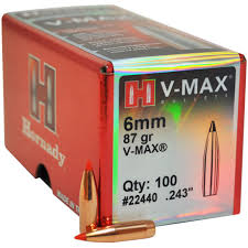 HORNADY .243 6MM 87GR VMAX 100 PK