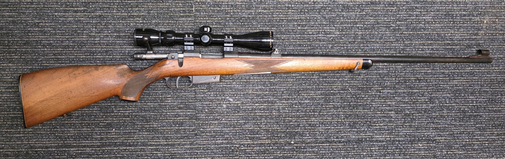 KRIEGESKORTE & CO MOD 760 223 REM WITH TASCO WORLD CLASS SCOPE